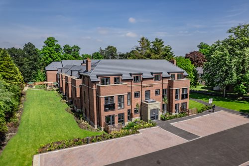 a large brick house