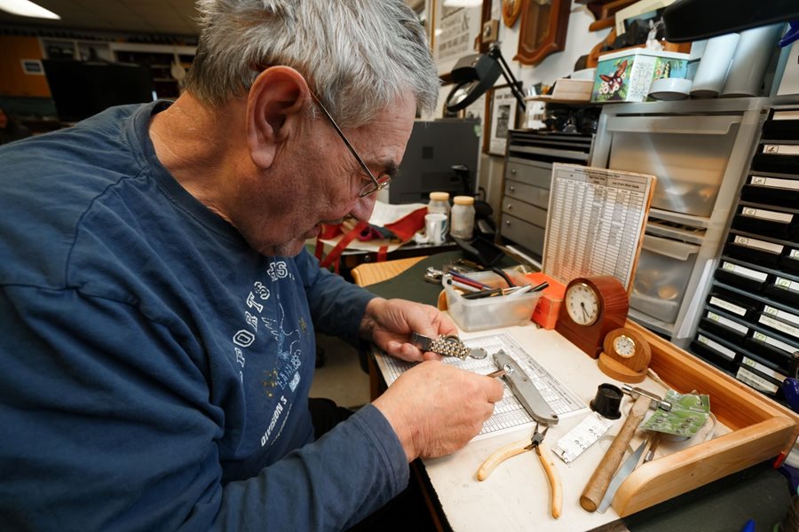 a man working on a machine
