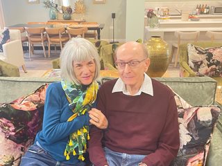 Mr and Mrs Hewitt, homeowners at Roslin Place in Hook