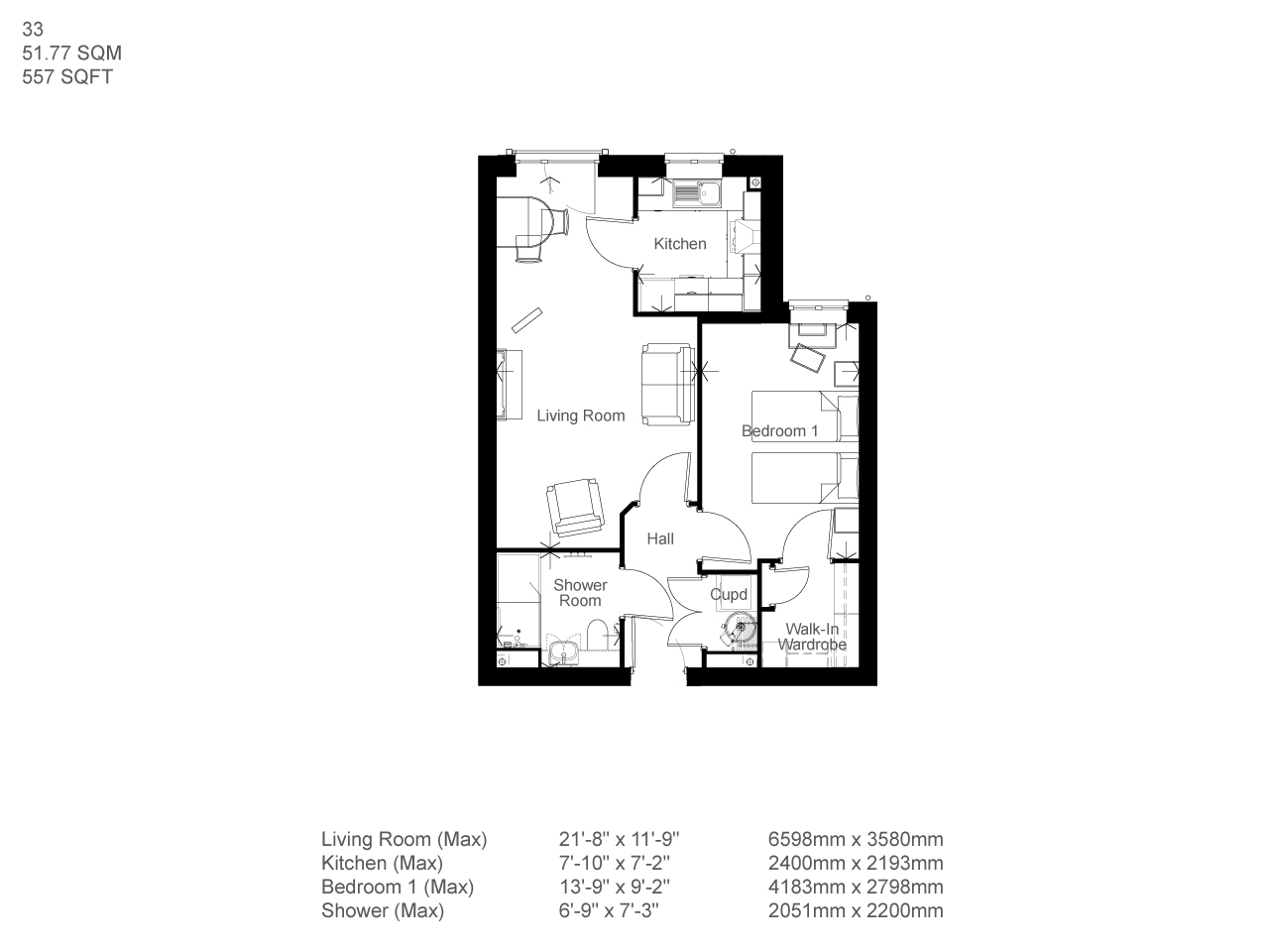 1Bed Retirement Apartment Southampton Property 33 Hampton Place