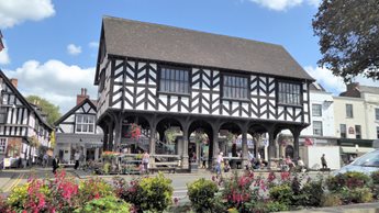 Ledbury town centre in summer