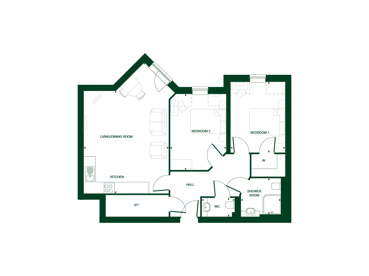 2Bed Retirement Apartment Knebworth Property 12 Lowe House
