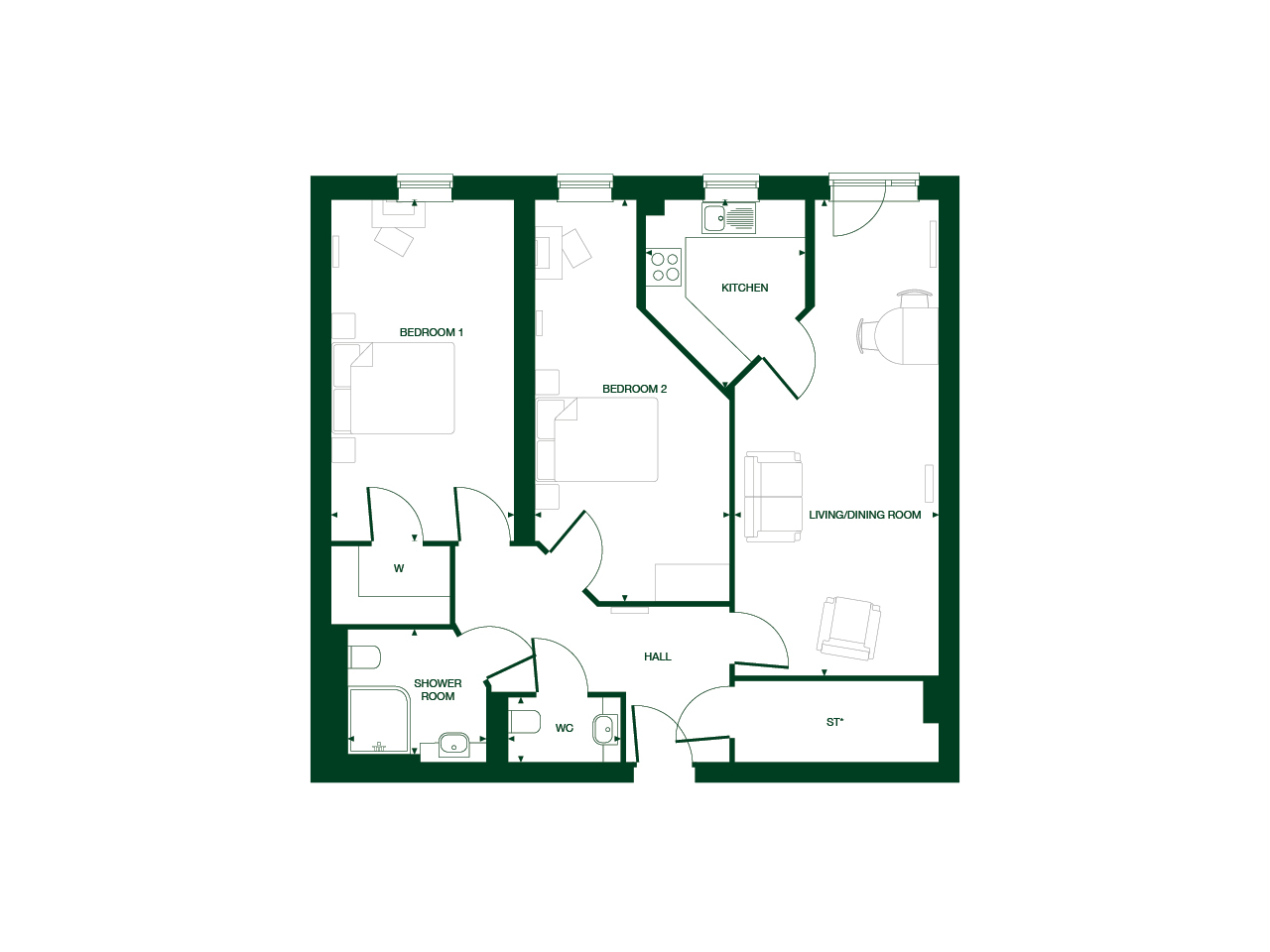 2Bed Retirement Apartment Knebworth Property 13 Lowe House