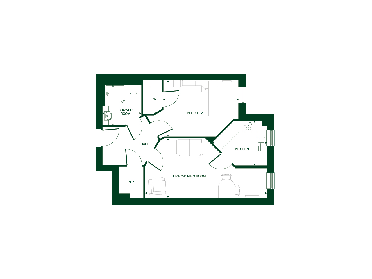 1 Bed Retirement apartment Knebworth Property 17 Lowe House