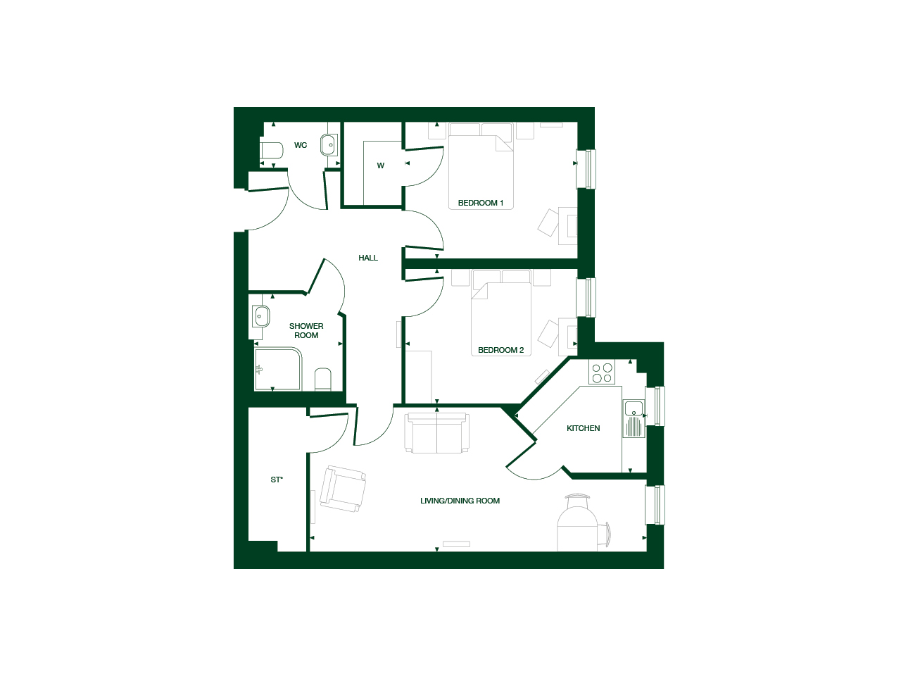 2Bed Retirement Apartment Knebworth Property 21 Lowe House