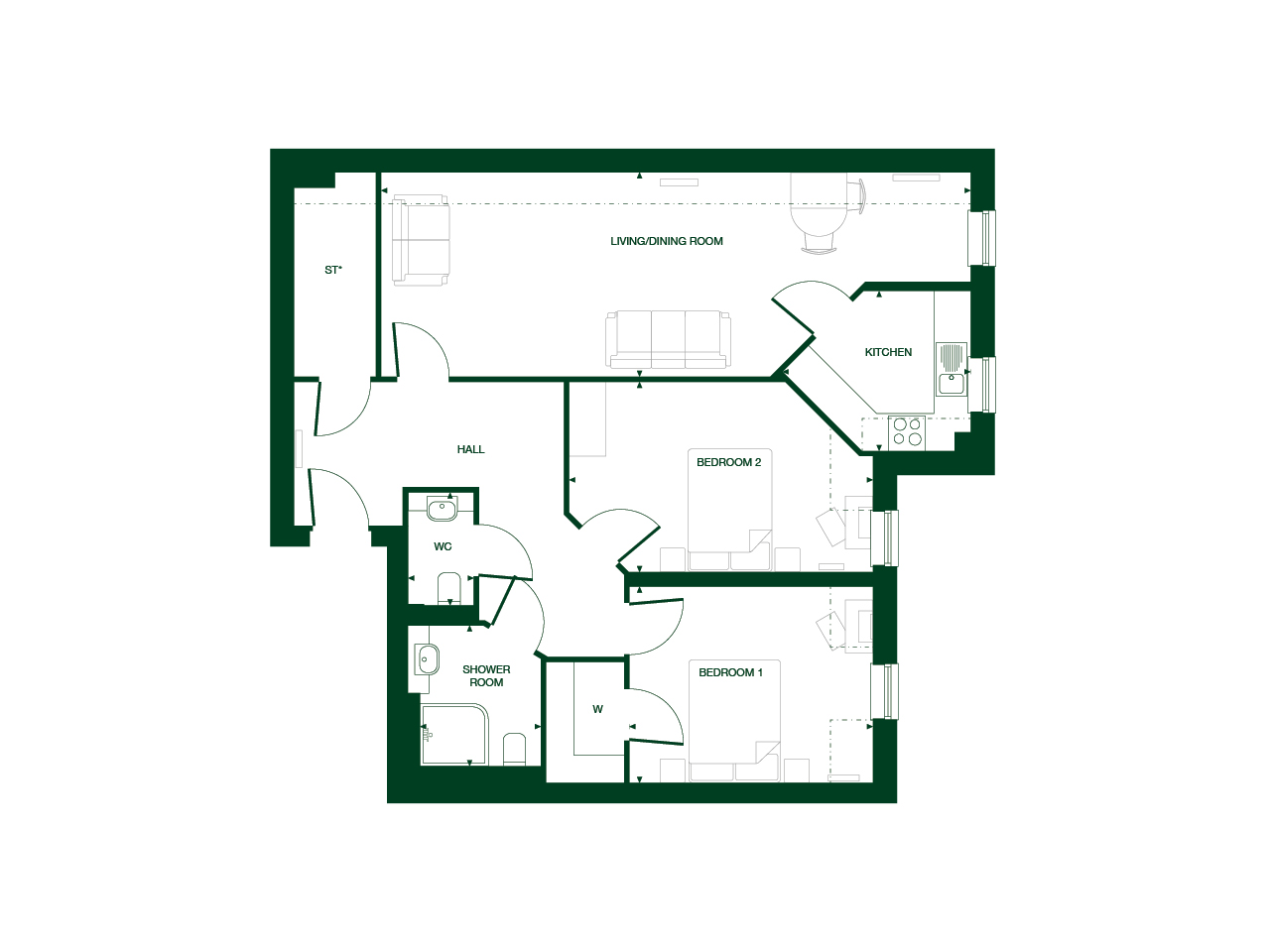 2Bed Retirement Apartment Knebworth Property 36 Lowe House