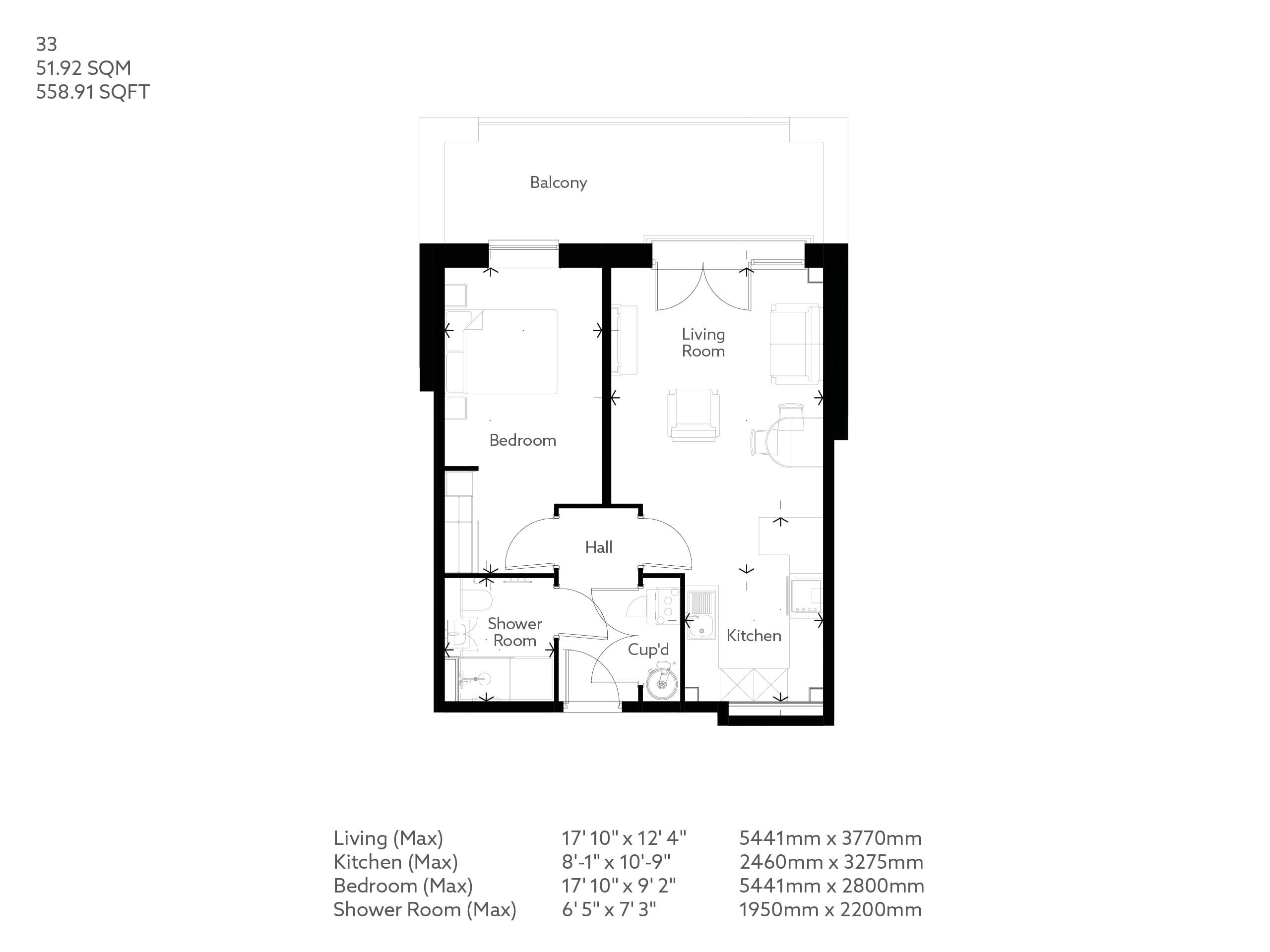 1Bed Retirement Apartment Broadstairs Property 33 Pearson House