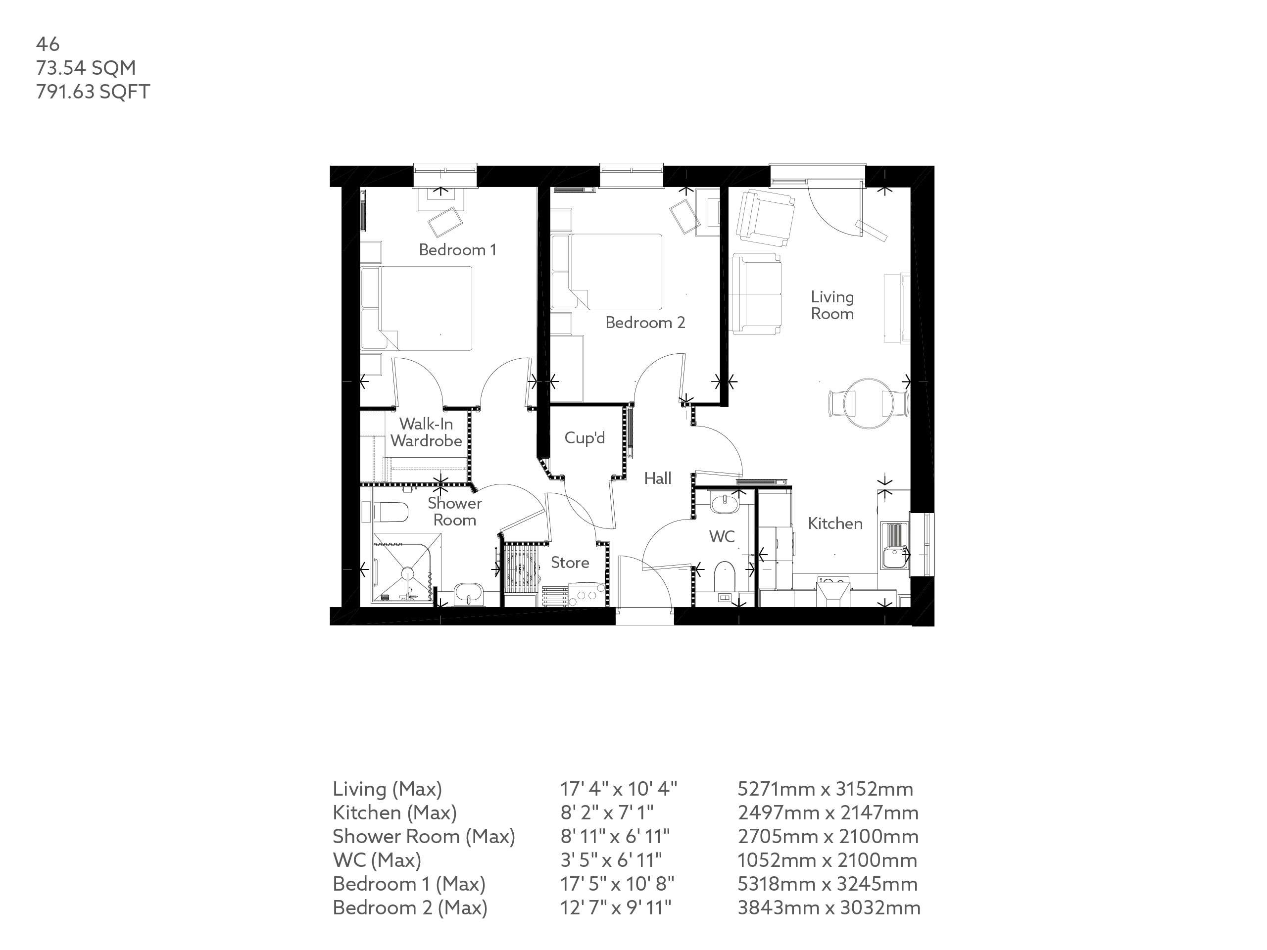 2 Bed Retirement apartment Canterbury Property 46 Eastry Place