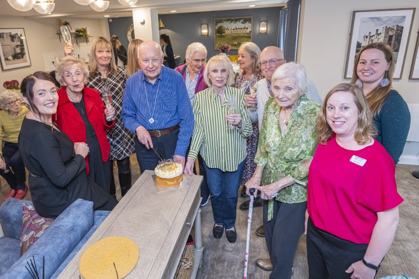 a group of people standing together