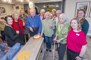 a group of people standing together