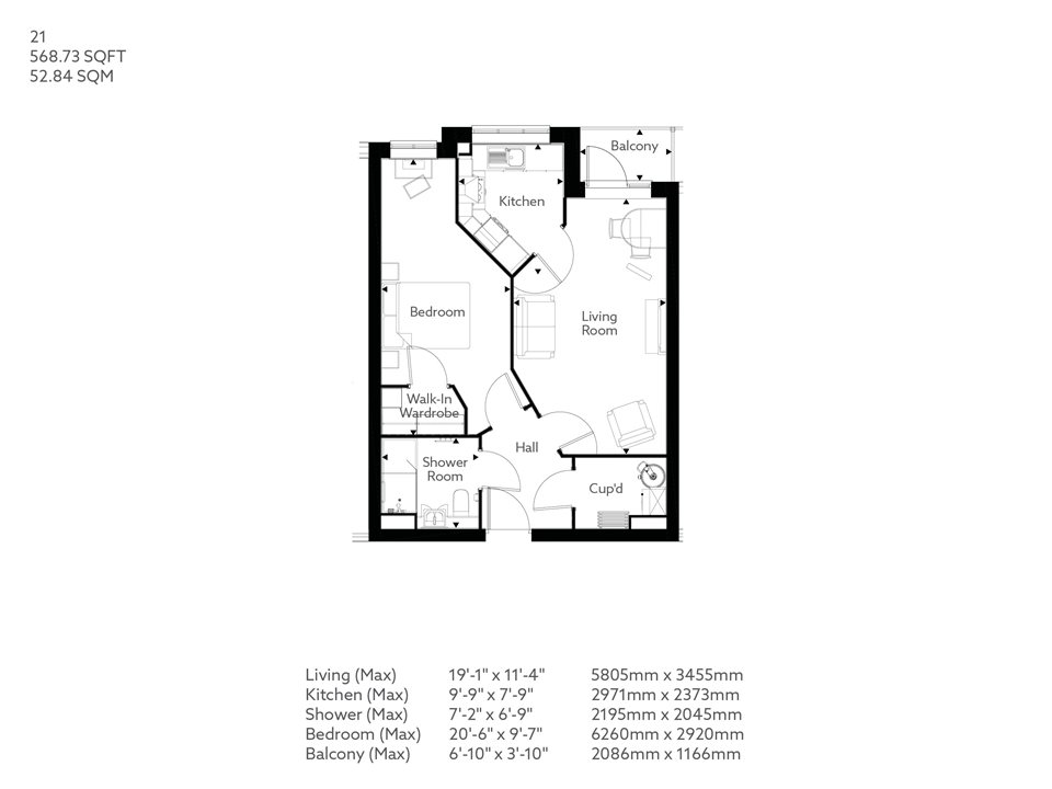 1Bed Retirement Apartment Hawkhurst Property 21 Weavers House