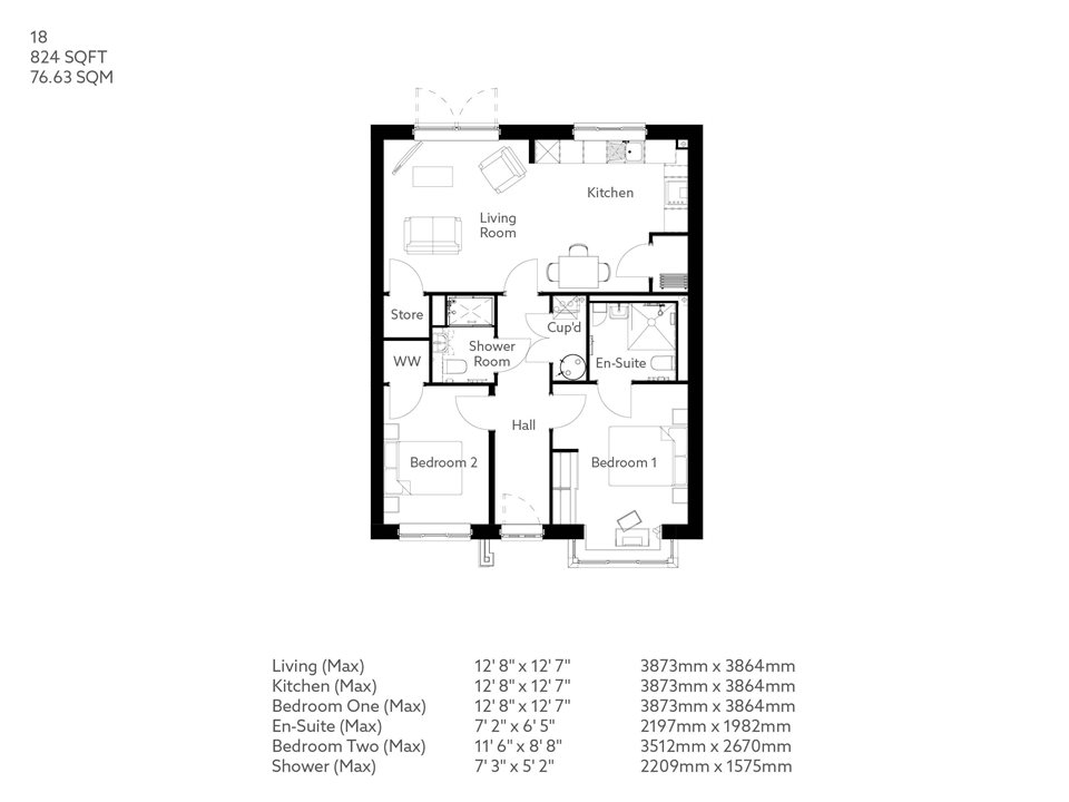 2 Bed Retirement bungalow Burscough Property 18 Earls Gardens McCarthy Stone