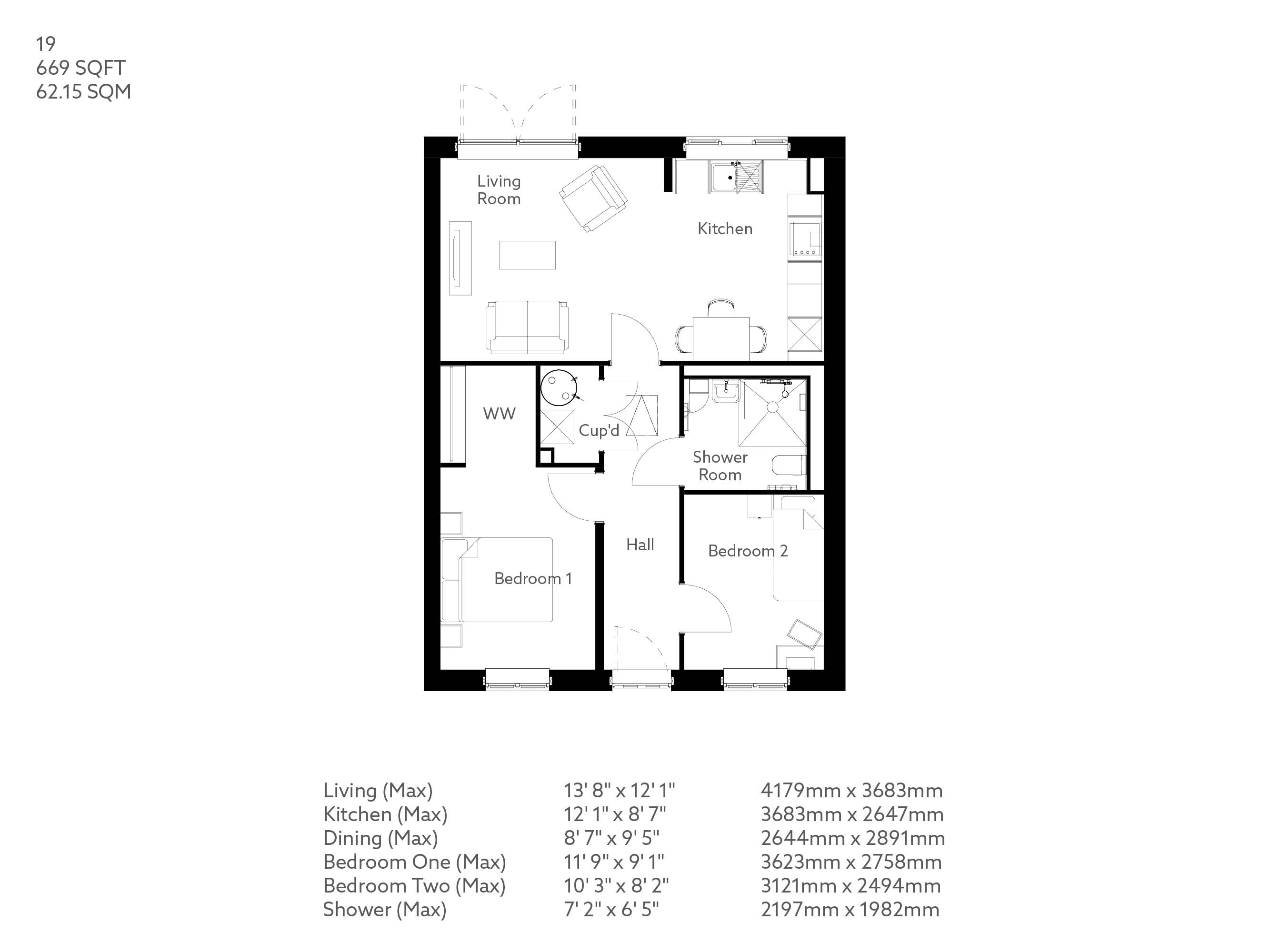 2 Bed Retirement bungalow Burscough Property 19 Earls Gardens McCarthy Stone