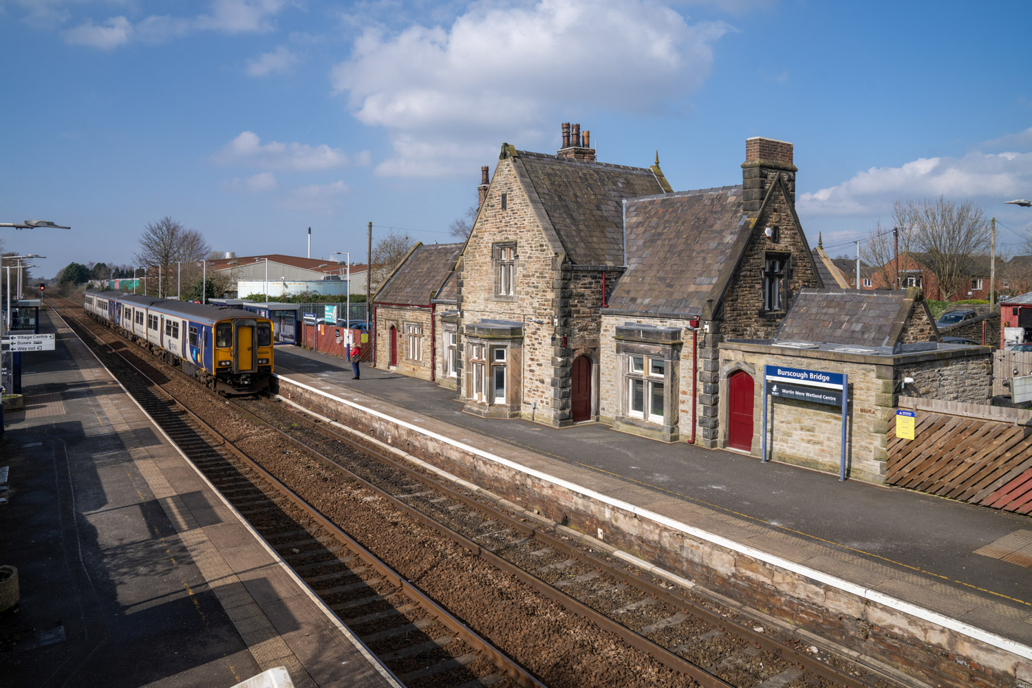 a train on the railway tracks