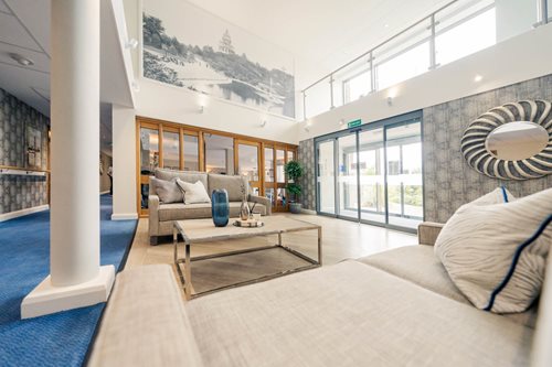 a modern looking living room