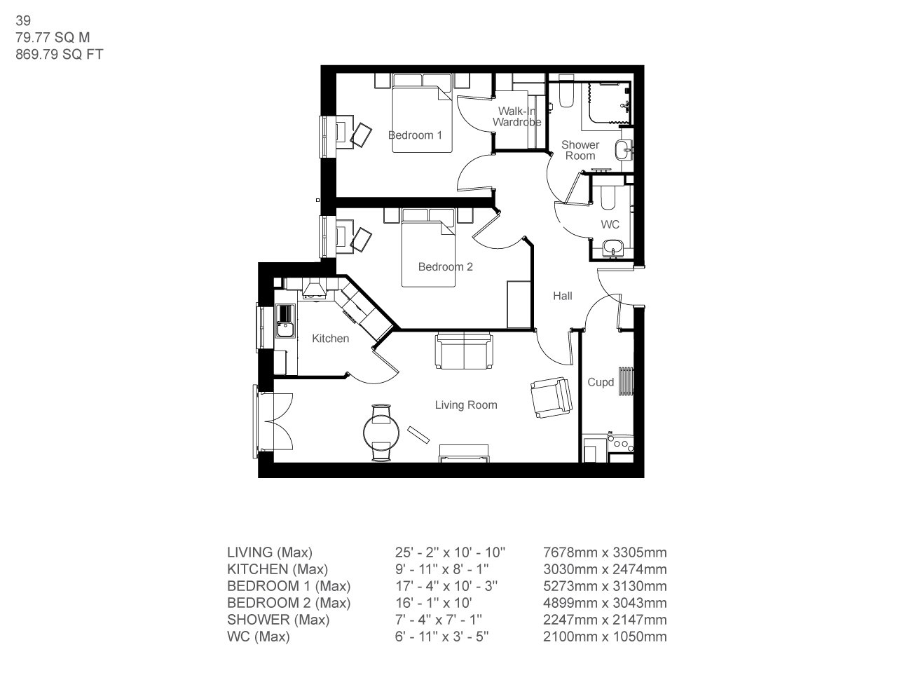2 Bed Retirement apartment Leyland Property 39 Balshaw Court
