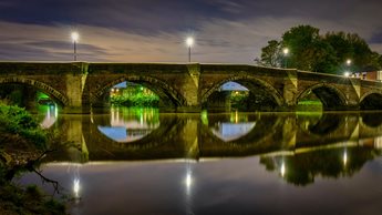 a bridge over a body of water