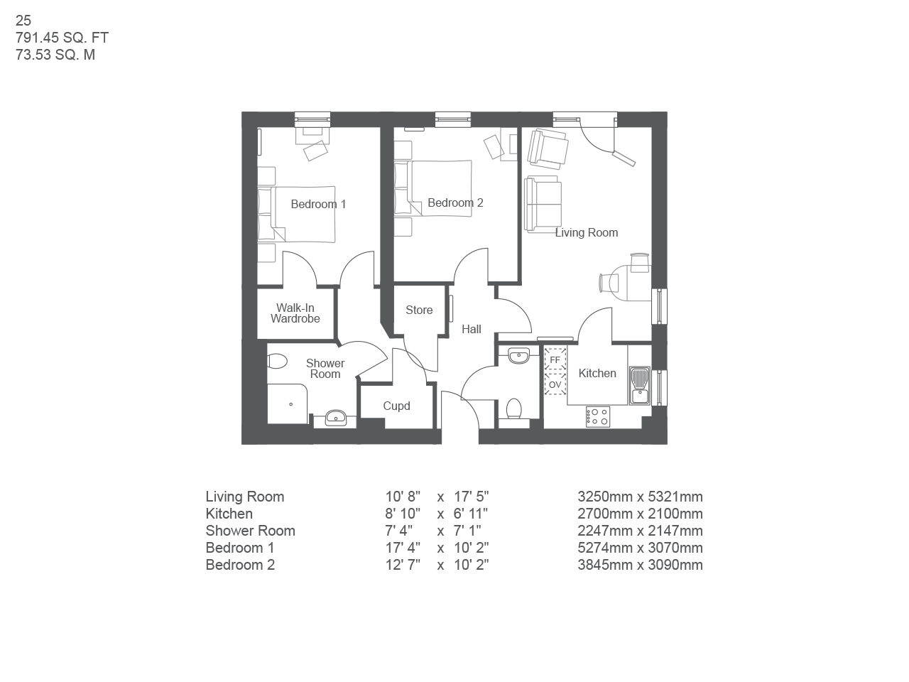 2Bed Retirement Apartment Market Harborough Property 25 Elizabeth