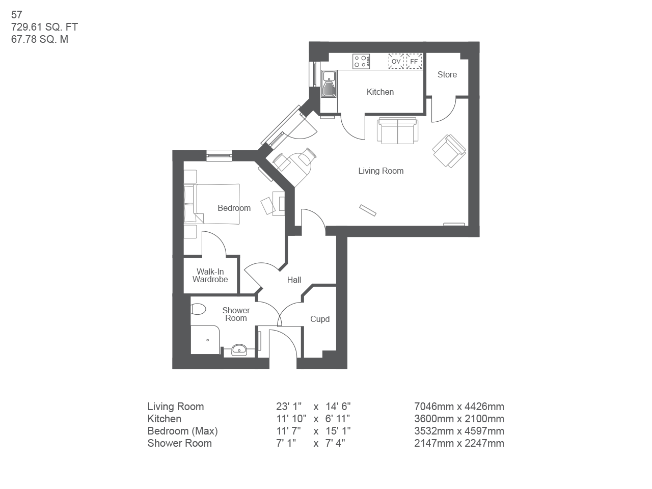 1Bed Retirement Apartment Market Harborough Property 57 Elizabeth