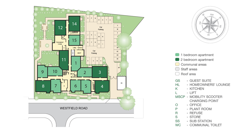 Retirement Homes for rental in Northamptonshire Rosebud Court
