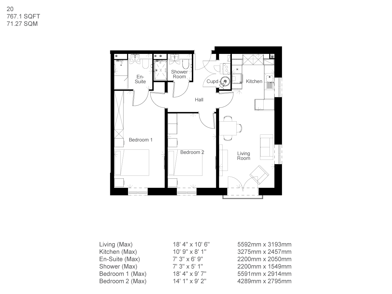 2Bed Retirement Apartment Hexham Property 20 Hewson Court
