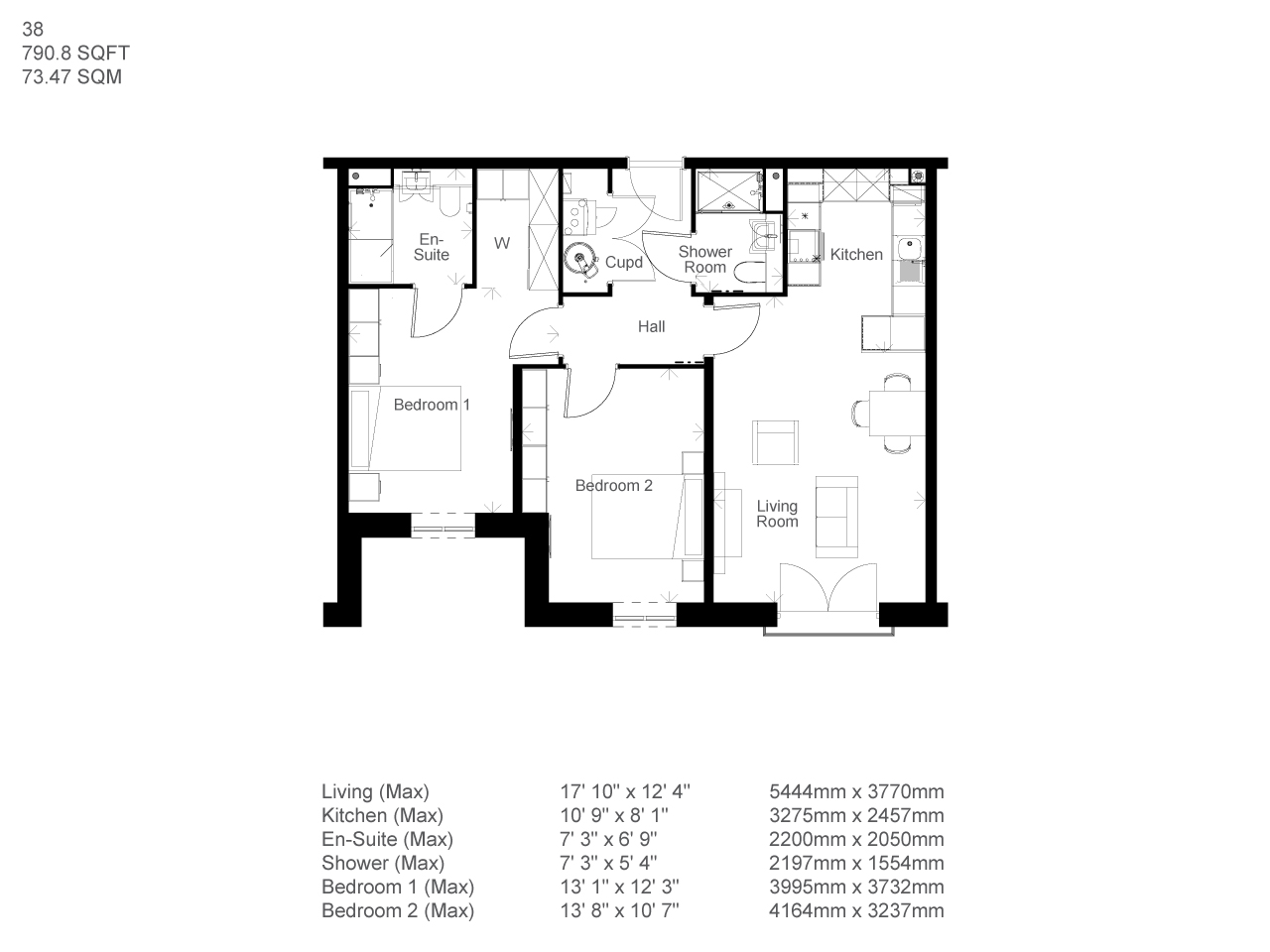 2Bed Retirement Apartment Hexham Property 38 Hewson Court