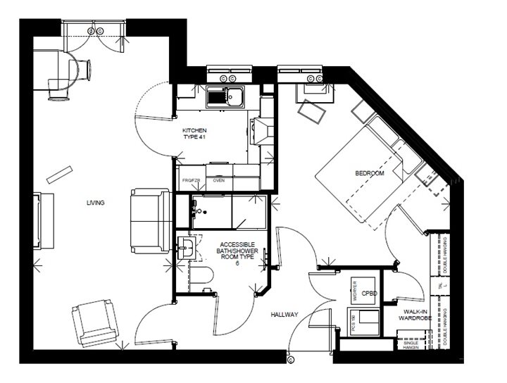 1Bed Retirement Apartment Bulcote, Burton Joyce Property 32
