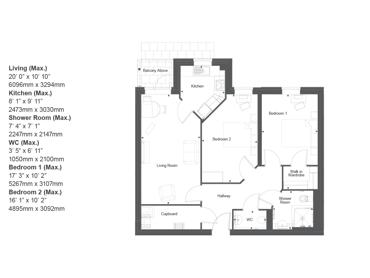 2 Bed Retirement apartment Didcot Property 9 Williams Place McCarthy Stone