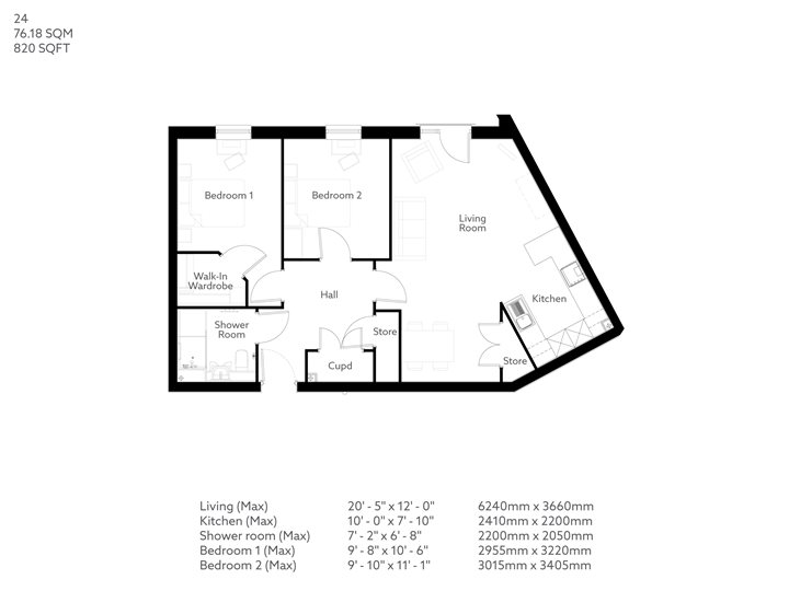 2Bed Retirement Apartment Studley Property 24 Priory Place