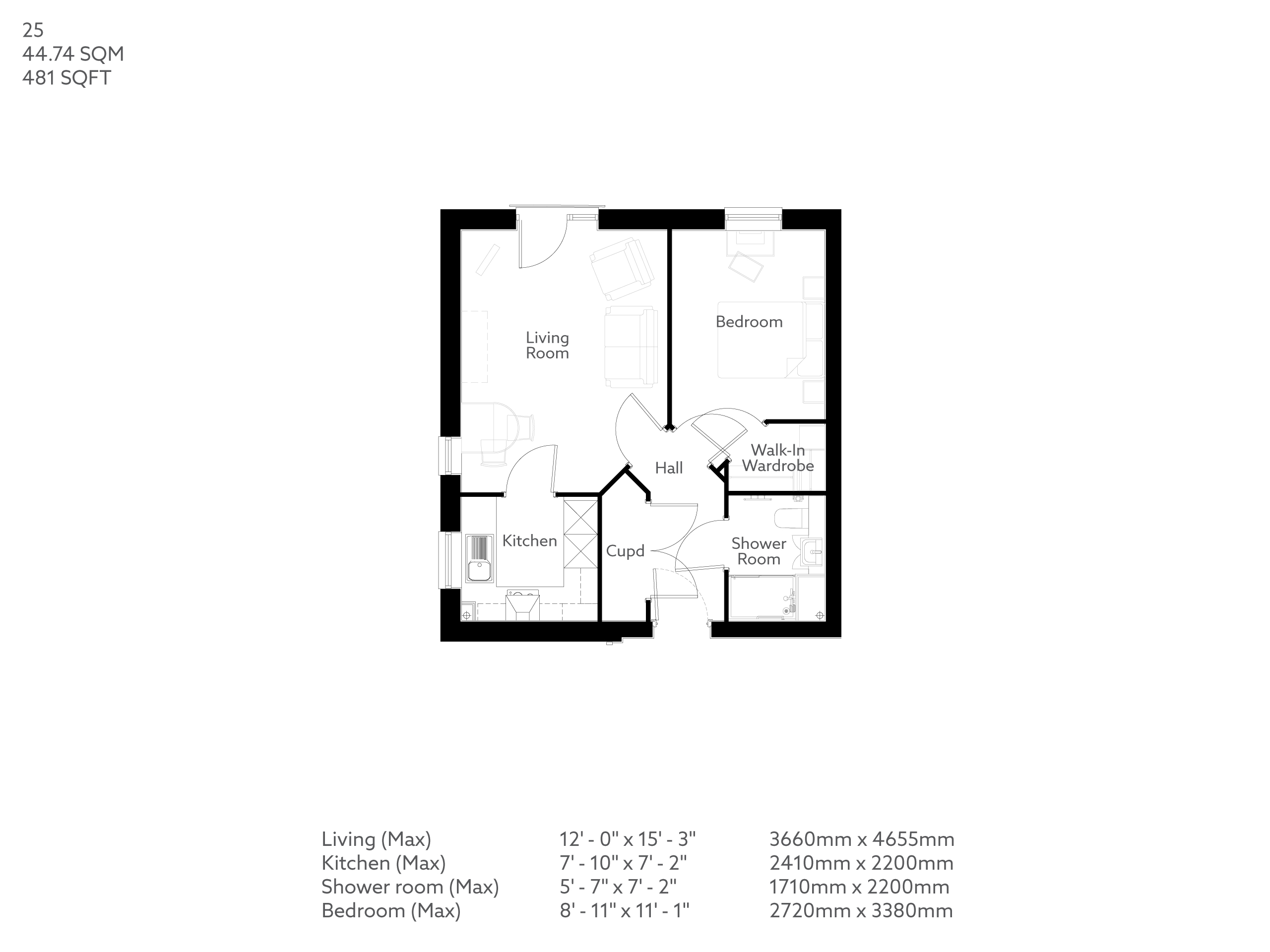1Bed Retirement Apartment Studley Property 25 Priory Place