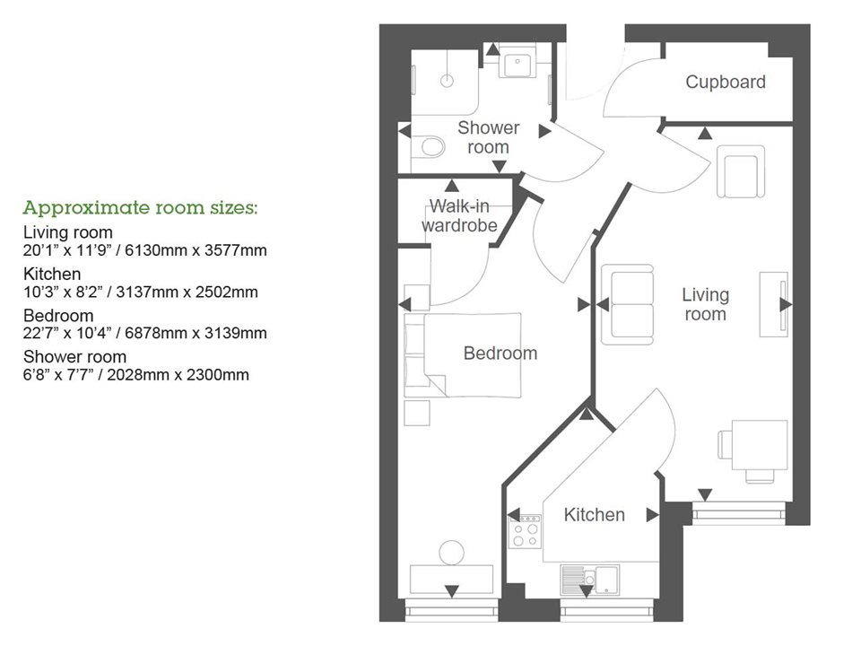 1Bed Retirement Apartment Waltononthames Property 43 Edward