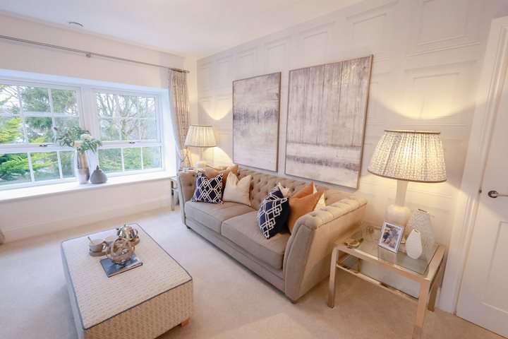 a living room with sofa