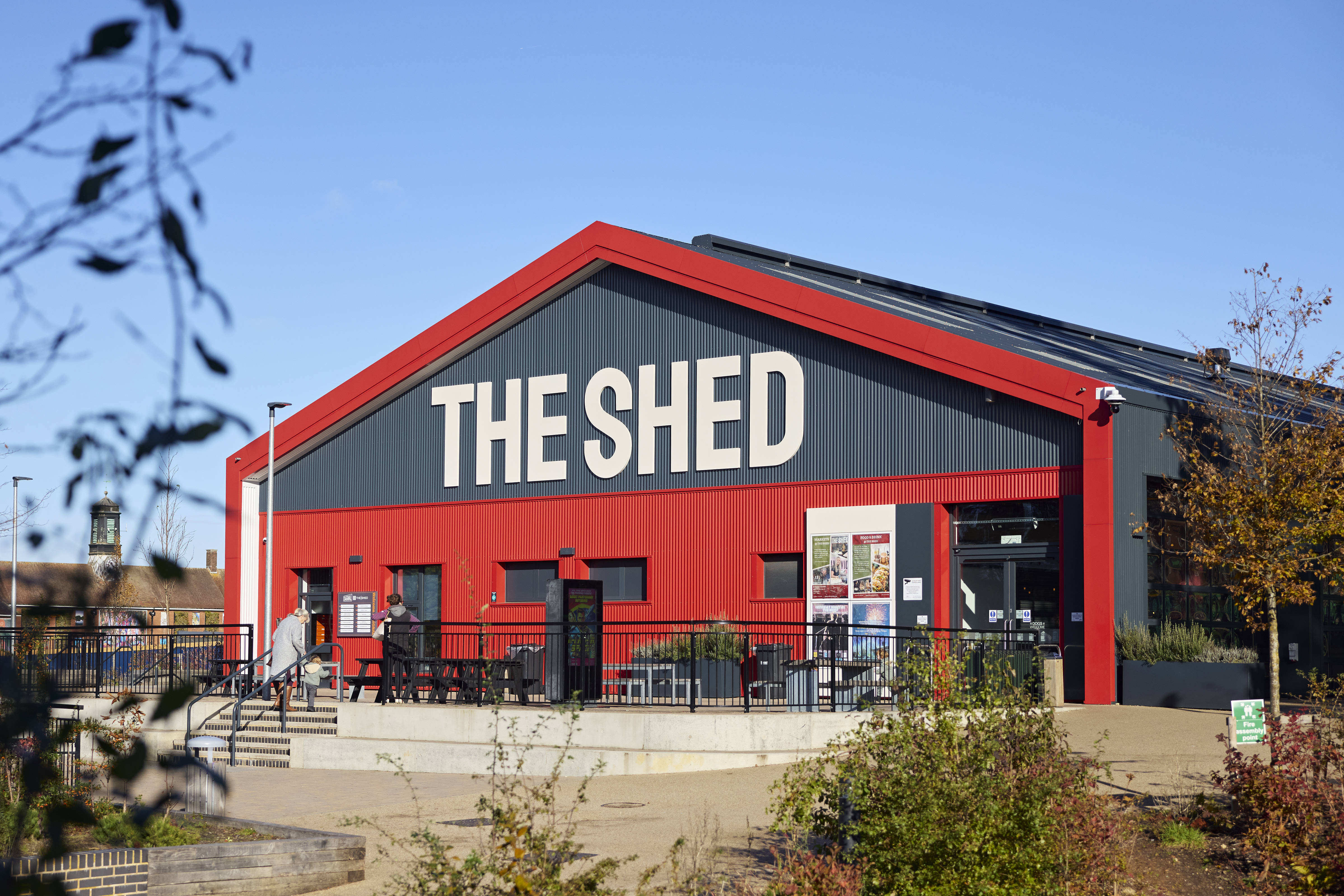 a building with a sign on it