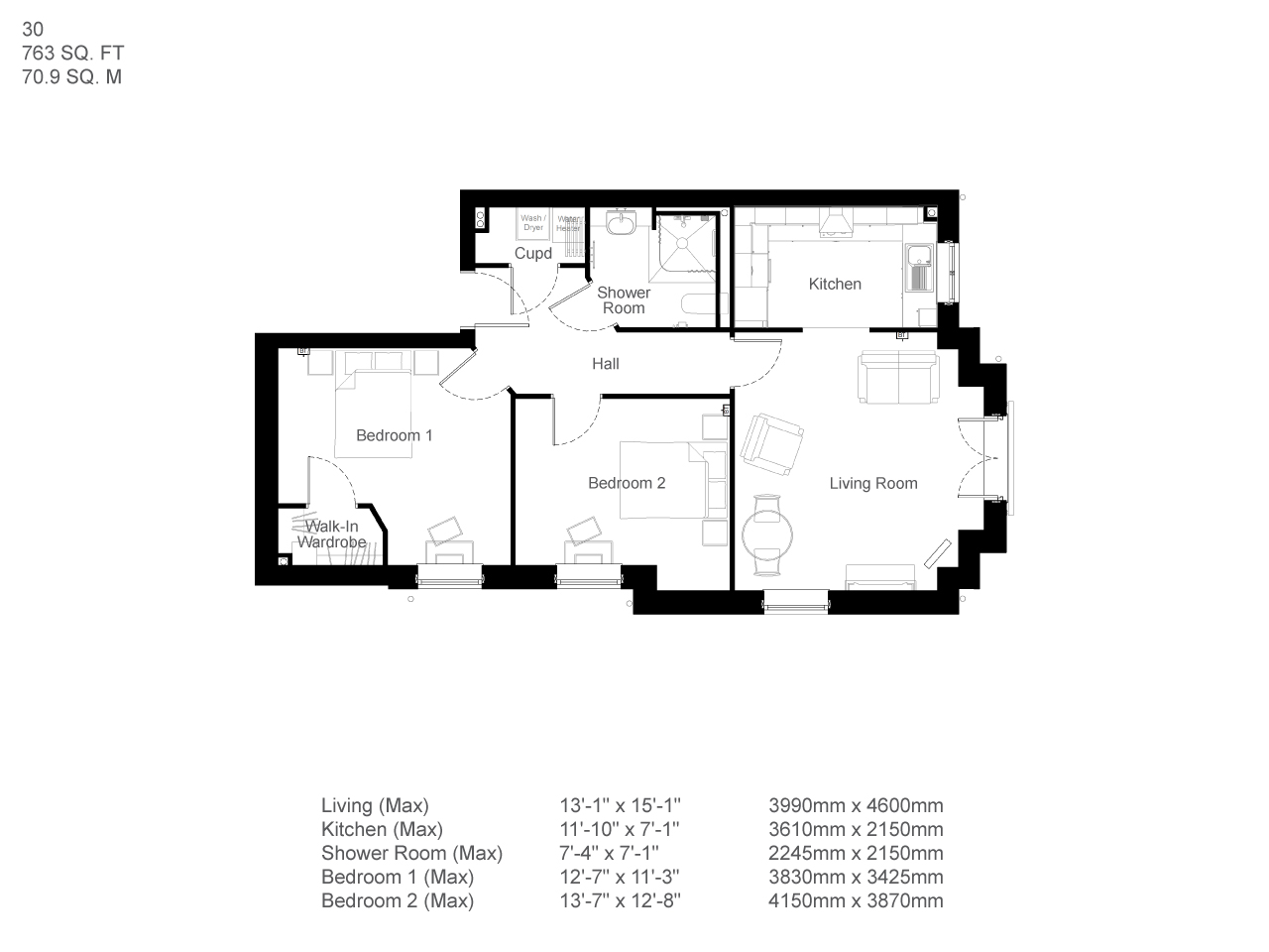 2Bed Retirement Apartment Sunderland Property 30 Herriot Gardens