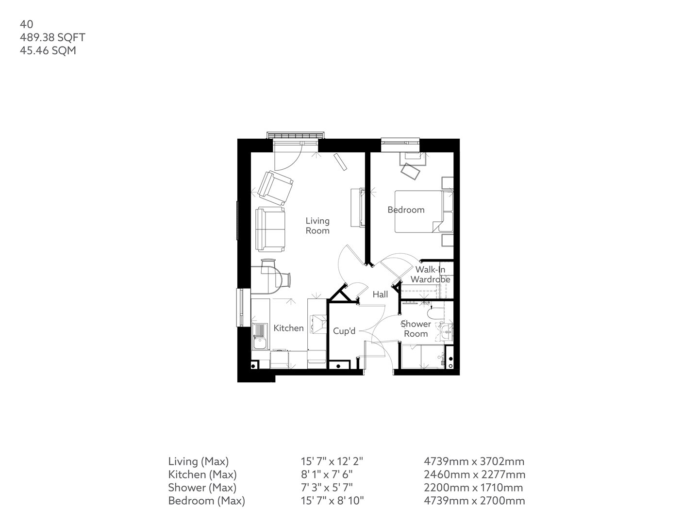 1-Bed Retirement Apartment Warminster | PROPERTY 40 | Crescent Place