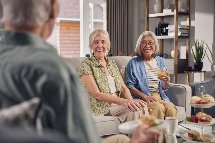 a group of people sitting in chairs