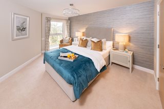 a bedroom with two beds