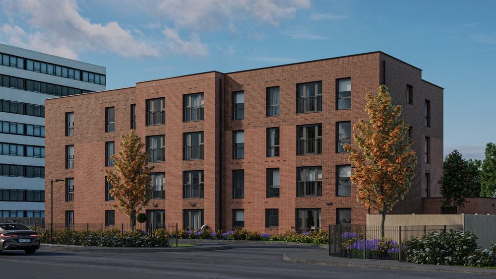 a large brick building
