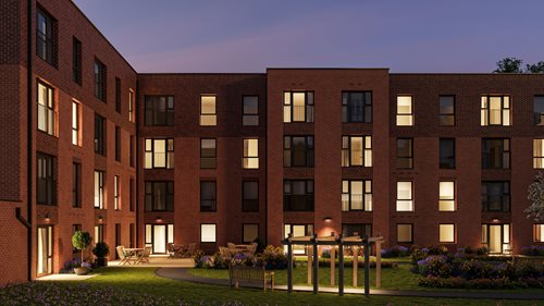 a building with many windows