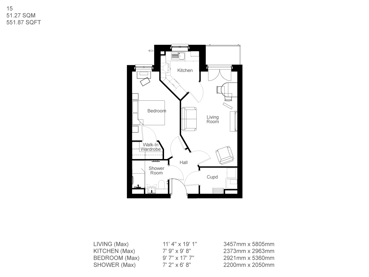 1Bed Retirement Apartment Bingley Property 15 Whitelock Grange