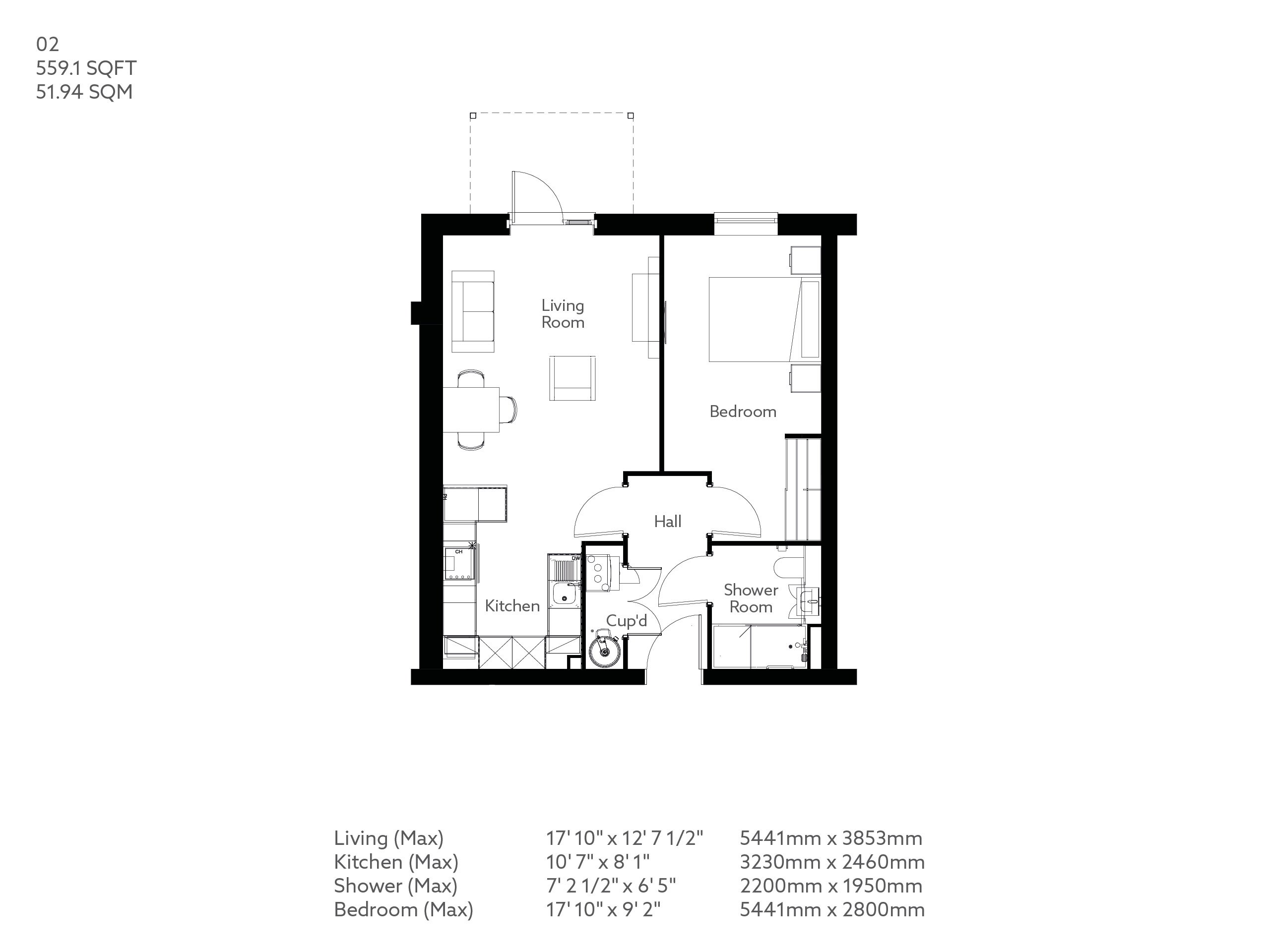 1Bed Retirement Apartment Burley in Wharfedale Property 02 Summer