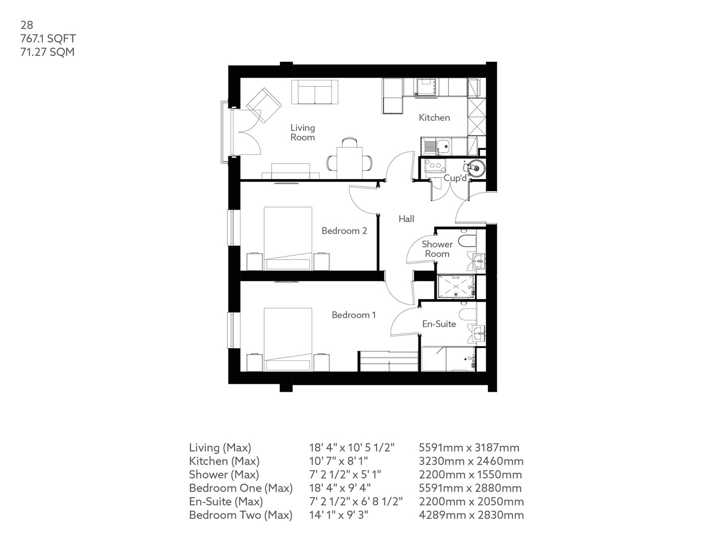 2Bed Retirement Apartment Burley in Wharfedale Property 28 Summer