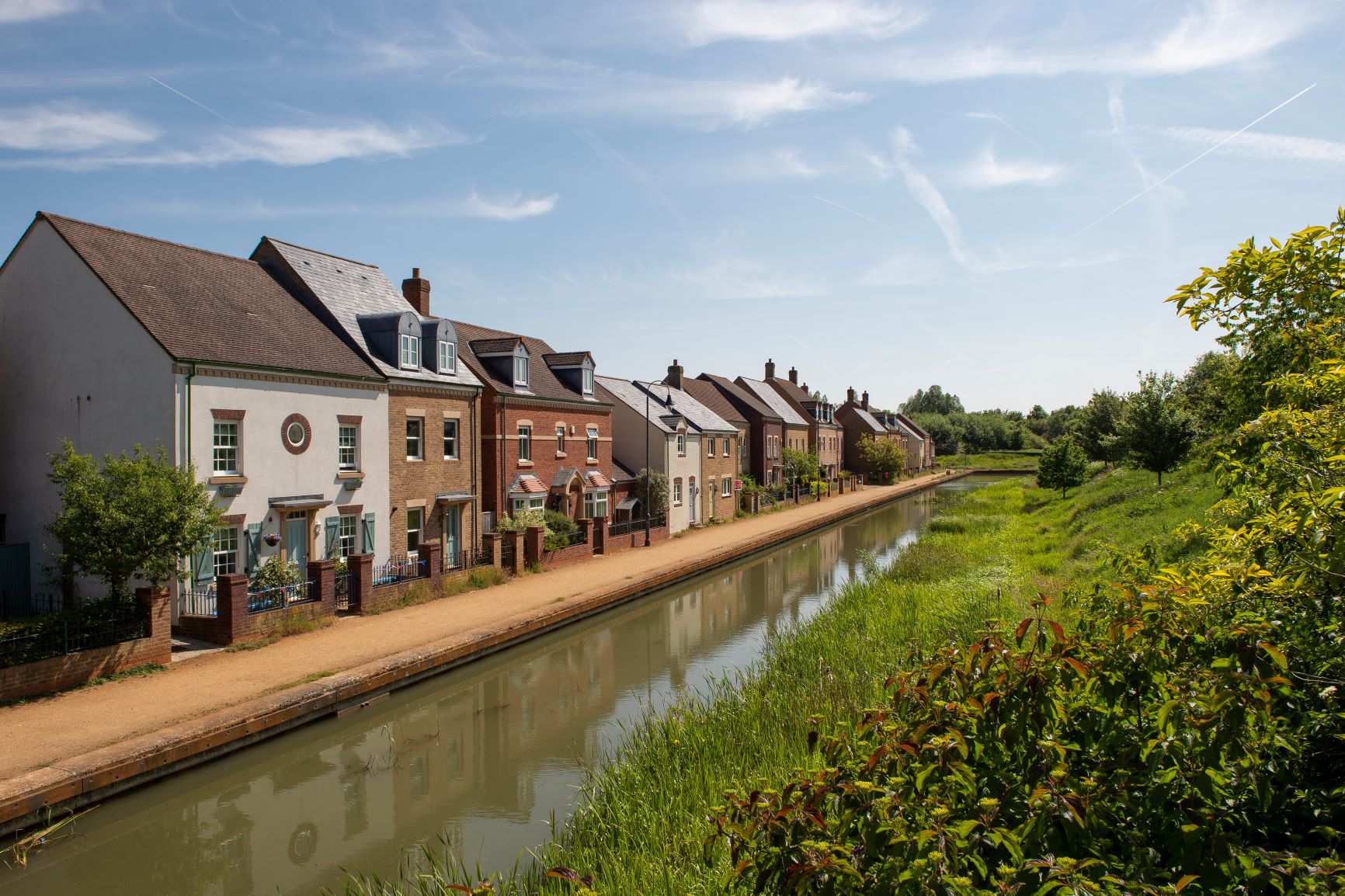a river running through a town