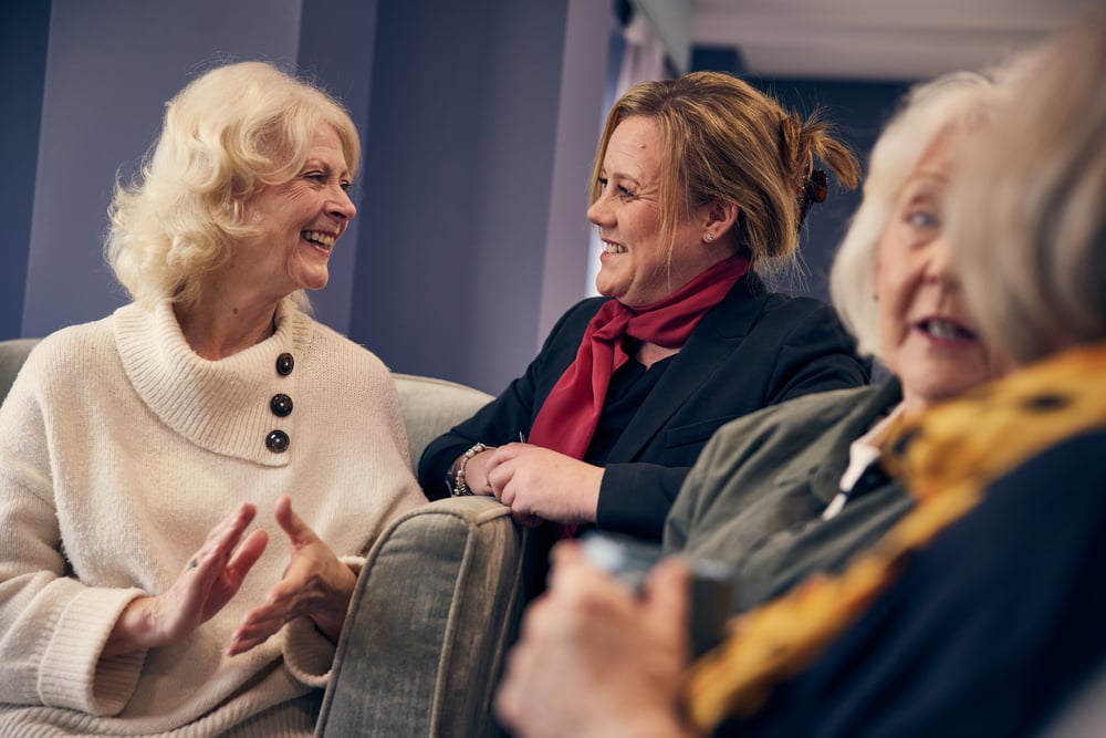 a few women talking
