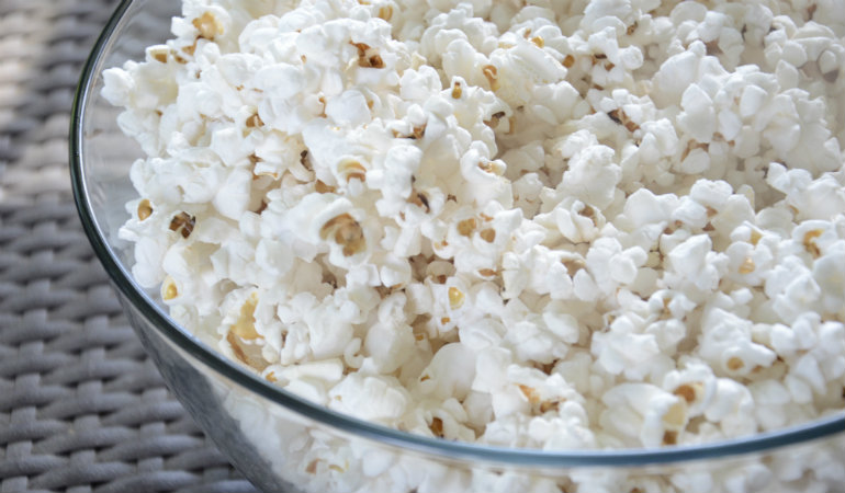 a bowl of popcorn