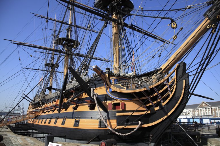 a large ship docked