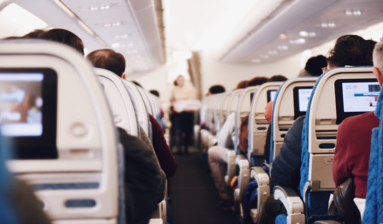 people on an airplane