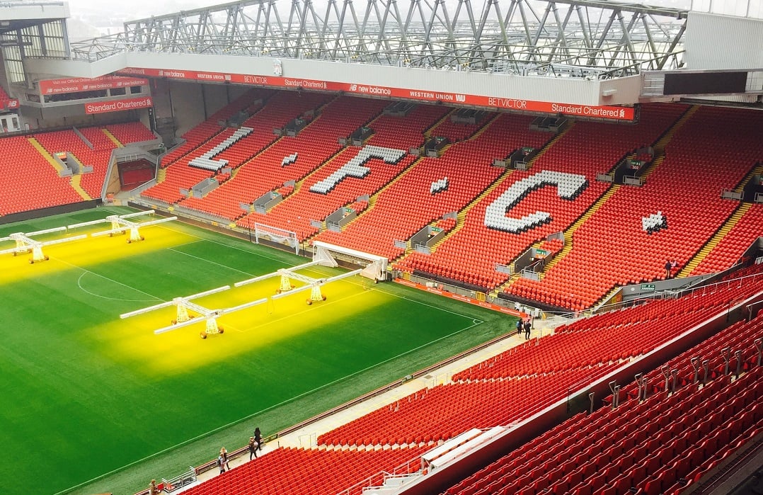 Anfield Stadium in Liverpool