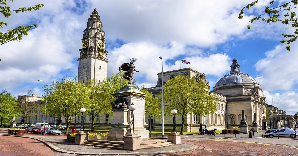 a large building with a clock tower