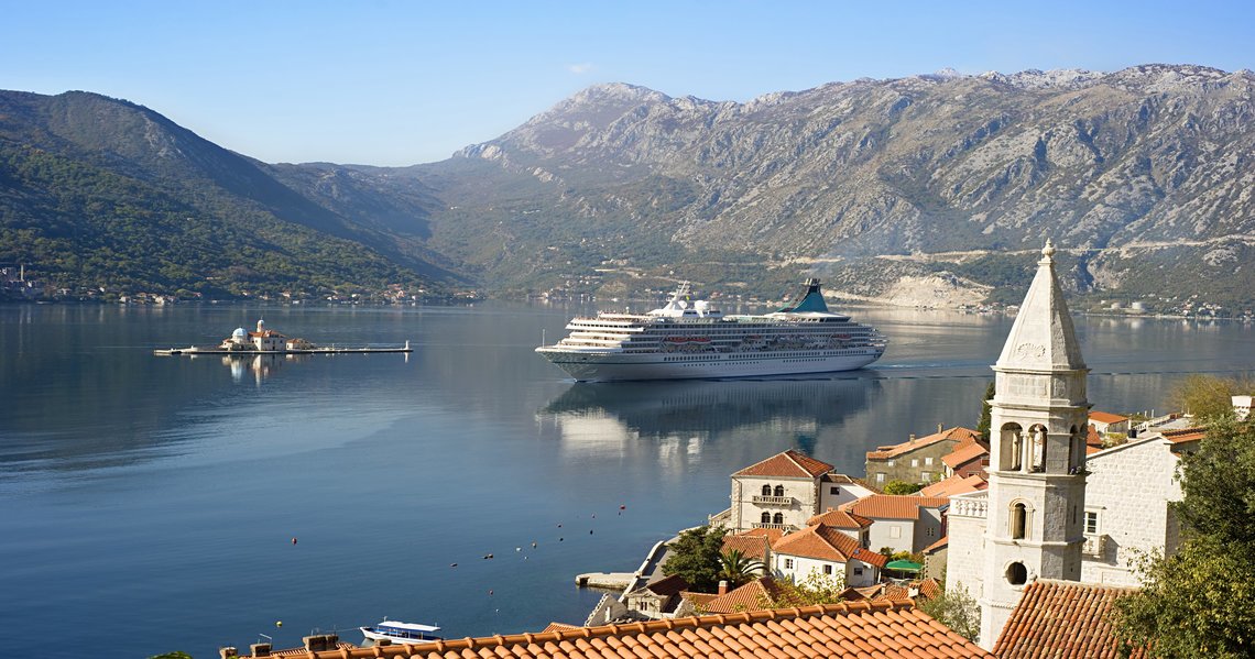 a cruise ship in the water